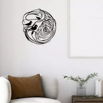 Металлическая птица настенное украшение скульптура художественное подвесное украшение силуэт искусство