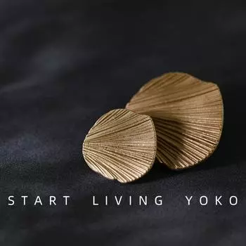 Металлическая пуговица в форме листа золота для рубашки, кардигана, куртки или пальто - декоративная пуговица Mori Girl Style High-Leg Gold 18mm Leaf Paint