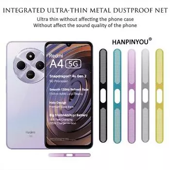 Металлическая пылезащитная сетка для Xiaomi Redmi A4 5G A3 Pro 4G, отверстие для динамика, противопылевая сетка, пылезащитная заглушка, защитная наклейка от царапин Redmi A4 5G