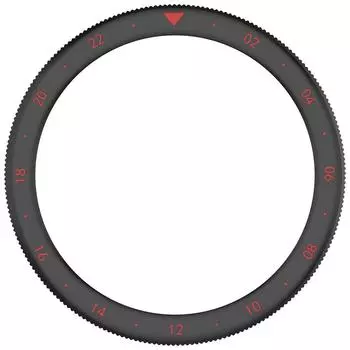 Металлическая рамка с кольцом из закаленного стекла для Xiaomi Watch S4/S3(Черный и красный)