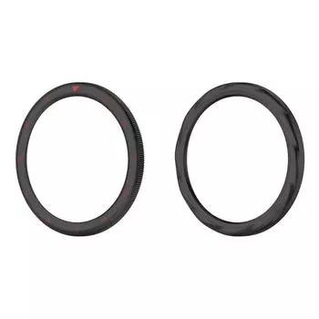 Металлическая рамка с кольцом из закаленного стекла для Xiaomi Watch S4/S3(Черный и красный)