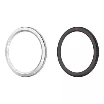 Металлическая рамка с кольцом из закаленного стекла для Xiaomi Watch S4/S3(Чешуйка Серебряная)