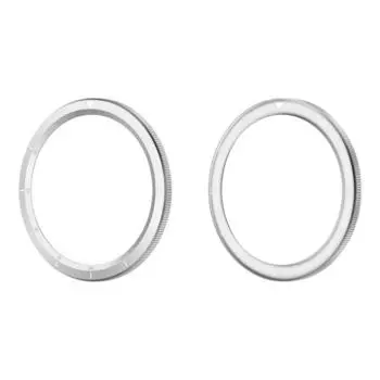 Металлическая рамка с кольцом из закаленного стекла для Xiaomi Watch S4/S3(Чешуйка Серебряная)