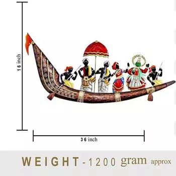 Металлическая рельефная картина 91,44 см Дизайнерский музыкант на корабле Большая настенная художественная печать