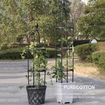 Металлическая решетка для растений, садовый обелиск, решетка для вьющихся растений, опорная рама, простая сборка, вертикальная решетка для вьющихся растений и цветов, дворовое искусство 25cm Dual Layer