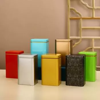 Металлическая ретро квадратная банка для чая, конфет, контейнер для хранения еды с крышкой, упаковочная коробка, контейнеры красный