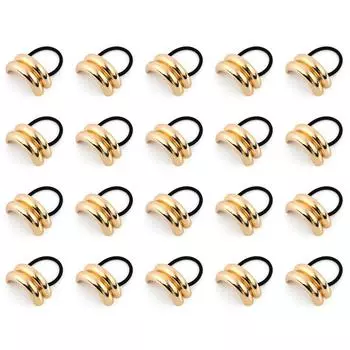 Металлическая резинка для волос с двойной аркой, резинка для волос с хвостиком, манжета для волос для женщин (Золото)