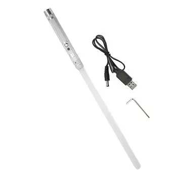 Металлическая ручка Мини световой меч LED 7 цветов Изменение звука световой меч Косплей Сценические игрушки Серебро серебряный