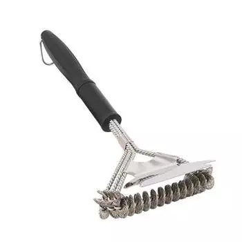 Металлическая щетка для чистки гриля для барбекю Щетка из нержавеющей стали для чистки аксессуаров