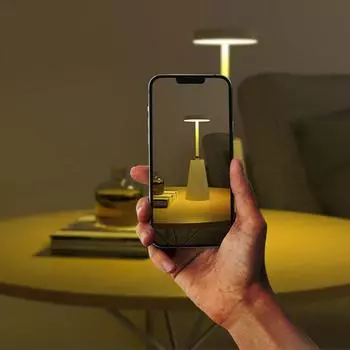 Металлическая сенсорная кнопка беспроводная настольная лампа стильная прочная декоративная настольная лампа для гостиной дома чёрный