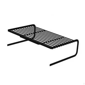 Металлическая сетчатая подставка для монитора, полка для ноутбука, устойчивая, расширяет пространство, деревянный настольный ящик для хранения для Small