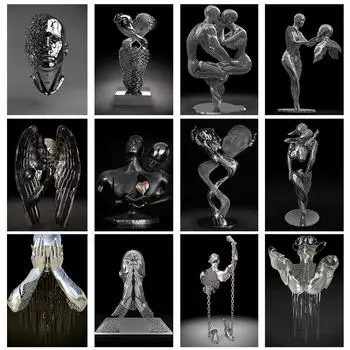 Металлическая Скульптура Робот Настенный Художественный Плакат Эротический Изысканный И Красивый Домашний Декор Холст Картина Настенная Картина Печать Произведения Искусства 21x30cm No Frame