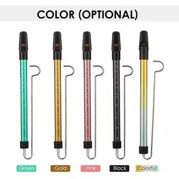 Металлическая слайд-свисток, скользящая флейта со стальным скользящим стержнем, музыкальный инструмент, игрушка для детей, флейта казу для игр родителей и детей для мальчиков и девочек чёрный