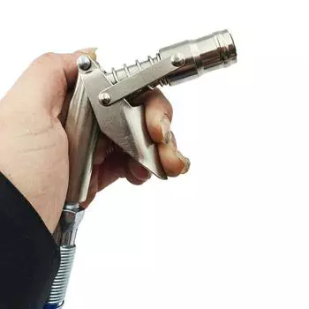 Металлическая смазочная муфта, инструмент для заправки масляного насоса высокого давления, ниппель для инжектора, управляемый одной рукой, без утечек серебряный