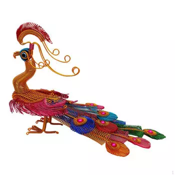 Металлическая статуэтка павлина, настольное украшение, настольный орнамент, коллекционные предметы, креативная статуэтка фэншуй