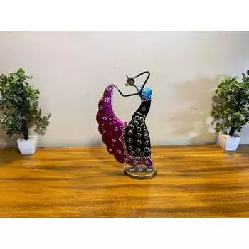 Металлическая статуэтка танцующей раджастханской леди, экспонат, настольные декоративные элементы, декоративные элементы для дома, антикварные подарочные изделия, винтажный экспонат