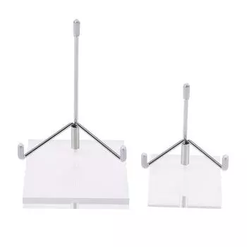 Металлическая стойка для показа с акриловым основанием для коллекций, поделок, ювелирных изделий, регулируемая для полки с шарообразным основанием и камнем L