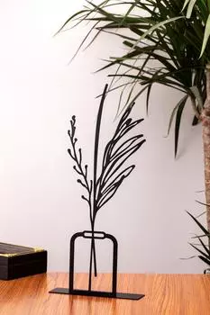 Металлическая столешница Muyika, декоративный предмет и фигурка, короткая ваза с 2 листами, ваза Bbl-m