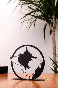 Металлическая столешница Muyika, декоративный предмет и фигурка собаки, силуэт Bbl-m