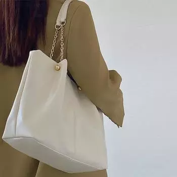 Металлическая сумка-тоут женская сумка из спилковой кожи на плечо модные роскошные сумки большой емкости (30cm<Max Length<50cm) бежевый