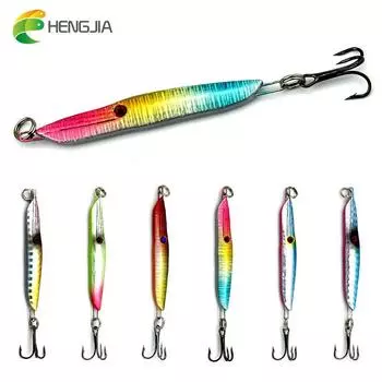 Металлическая свинцовая приманка HENGJIA, 1 шт., с крючком 6 #, наживка для ловли окуня, щуки, форели