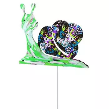 Металлическая улитка, садовый колышек, украшение, всепогодное, для дома, улицы, двора, газона, патио, дорожки, железный, красочный, колышек-улитка, палочка-орнамент