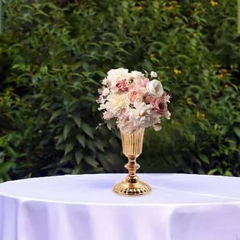 Металлическая ваза для свадебного украшения, цветочный контейнер, высокий трубчатый цветок для церемонии S