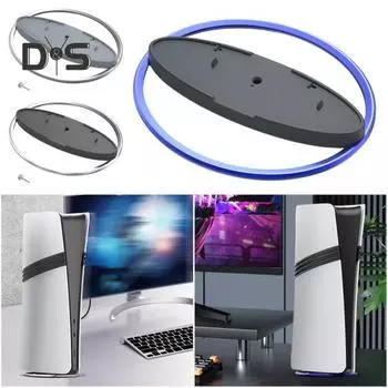 Металлическая вертикальная подставка для игровой консоли, прочная несущая универсальная простая установка, противоскользящая подставка для игровой консоли для PS5 синий