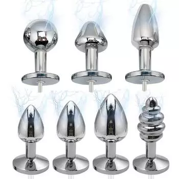 Металлическая задняя часть корта, электрошоковая анальная пробка, импульсный физиотерапевтический массаж, устройство для мастурбации климакса, анальная и вагинальная пробка, секс-товар для взрослых, игрушка Host