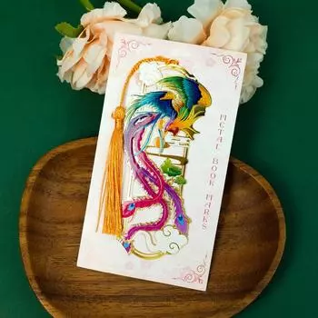 Металлическая закладка Guofeng Theme Hollow High Value Small Gift Guochao Small Gift Merchandise Сувенирная металлическая закладка