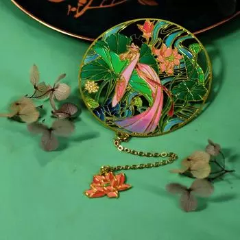 Металлическая закладка-клипса Птица Кисточка Кошка Закладка для страниц книги Милая Закладка в китайском стиле Студенческие канцелярские товары Style L