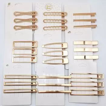 Металлическая заколка для волос с вырезом, заколка в виде утиного клюва, квадратная заколка, жемчужная заколка, аксессуары для волос своими руками