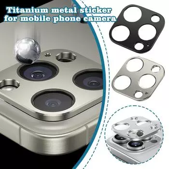 Металлическая защитная крышка для камеры iPhone 16 Pro/Pro Max из сплава, задняя крышка объектива P6A1 Black-for iPhone 16 pro and pro max