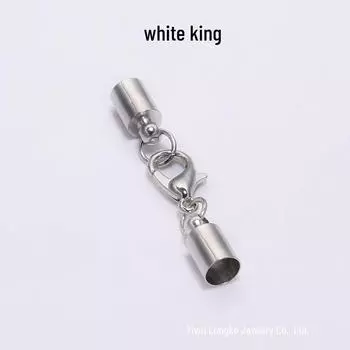 Металлическая застежка кожаный шнур ожерелье браслет комплект с пряжкой Outer diameter 3mm