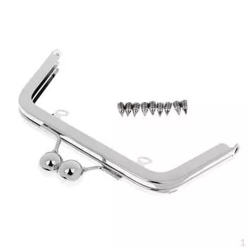 Металлическая застежка-замок для кошелька для монет, аксессуары для сумок, рукоделие своими руками - серебро, как описано