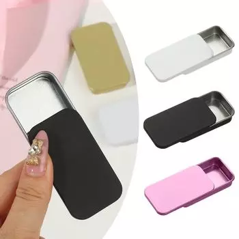 Металлическая жесть Push Mini Pull Прямоугольные пустые банки Коробка Контейнеры Домашний органайзер Небольшое хранилище