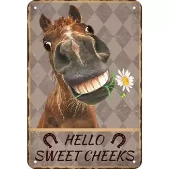 Металлическая жестяная табличка с изображением животных, прямоугольная, железная, настенная, декор для домашнего бара, 20x30 см, НОВАЯ 2