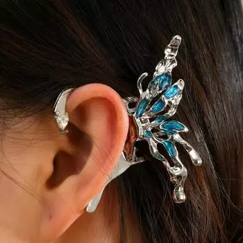 Металлическая жидкая бабочка эльфийская подвеска для волос, шпилька, клипса для ушной косточки, интегрированные унисекс аксессуары для холодного ветра