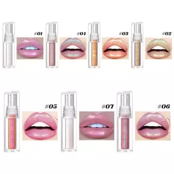 Металлическая жидкая губная помада с блестками и бриллиантовым мерцанием, стойкая водостойкая блестящая губная помада с блестящим блеском для губ для женщин и девушек, макияж глаз One Size