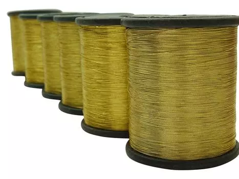 Металлическая золотая оптовая вышивка нитью Ручная швейная катушка Набор из 6 штук 6 Pieces. золотой