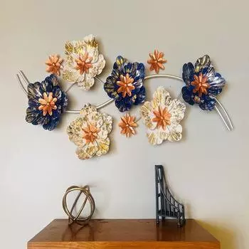 Металлические абстрактные фигурки ручной работы, настенная скульптура, настенное искусство, многоцветное для украшения дома, гостиной, гостиной, спальни (пакет из 1)