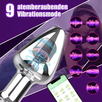 Металлические Анальные Вибраторы Анальная пробка Фаллоимитатор Мужской Массажер Простаты Взрослые Секс-Игрушки для Мужчин Женщин Мастурбатор Приложение Пульт Дистанционного Управления APP Vibrator