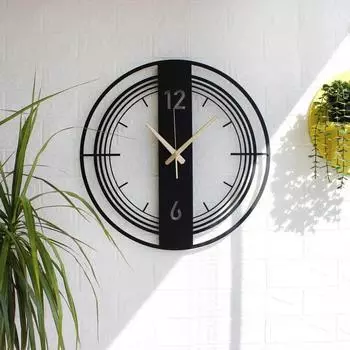 Металлические аналоговые настенные часы для гостиной, спальни, офиса, кухни, дома и холла | Антикварные причудливые большого размера современные настенные часы для домашнего декора (60см)