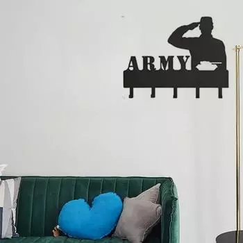 Металлические армейские вешалки для ключей, настенные крючки, держатели для сумок и пальто Металлические армейские крючки, вешалки для ключей, настенные держатели бронзовый