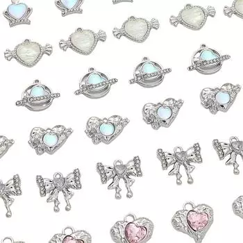 Металлические бабочки конфетные подвески для изготовления ювелирных изделий своими руками браслет ожерелье подвески