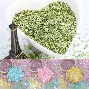 Металлические блестки, специальные фигурные фрагменты ногтей, украшение для ногтей, нестандартная плоская пластина, украшение своими руками 3-6mm 50g