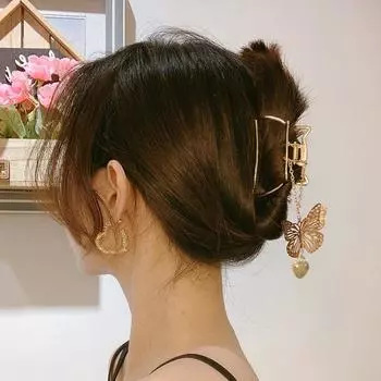 Металлические большие когти для волос корейские геометрические полые шпильки для женщин заколки-акулы модные аксессуары для волос подарки для девочек золотой