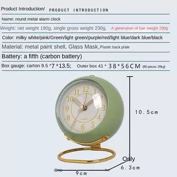 Металлические часы, креативные, бесшумные, детские, электронные, будильники, минималистичные, для гостиной, спальни, для студентов, светящиеся кварцевые часы чёрный