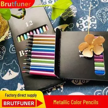 Металлические цветные карандаши Benfan - 12 цветов для креативного граффити и рисования 12 colors, 80g