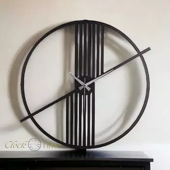 Металлические декоративные настенные часы с бесшумным механизмом 50x50 см